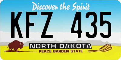 ND license plate KFZ435