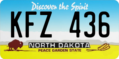 ND license plate KFZ436
