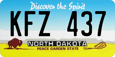 ND license plate KFZ437