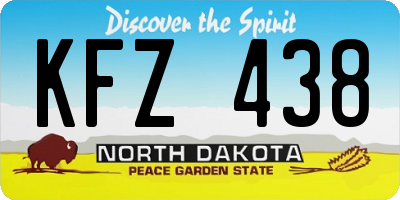 ND license plate KFZ438