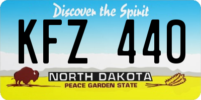 ND license plate KFZ440