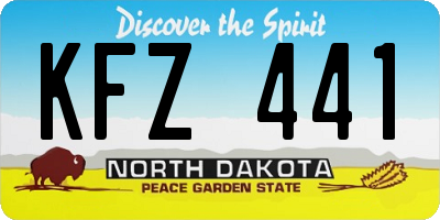 ND license plate KFZ441