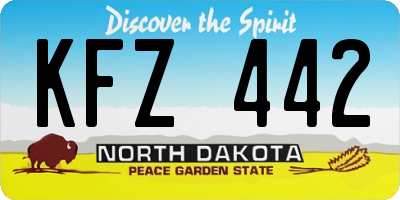 ND license plate KFZ442