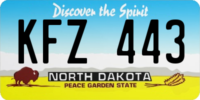 ND license plate KFZ443