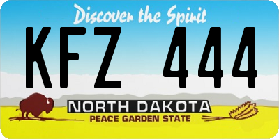 ND license plate KFZ444