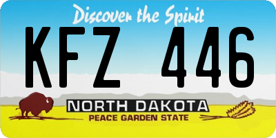 ND license plate KFZ446