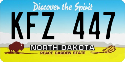 ND license plate KFZ447