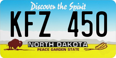 ND license plate KFZ450