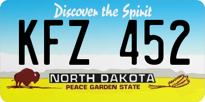 ND license plate KFZ452