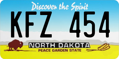 ND license plate KFZ454