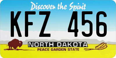 ND license plate KFZ456