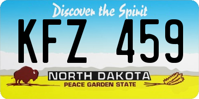 ND license plate KFZ459