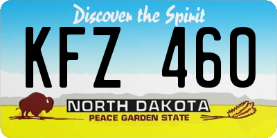 ND license plate KFZ460