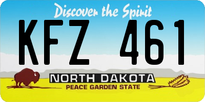 ND license plate KFZ461