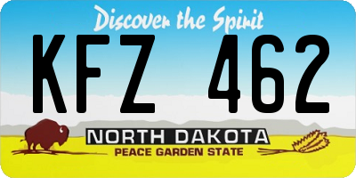 ND license plate KFZ462
