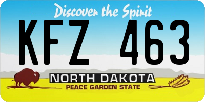 ND license plate KFZ463