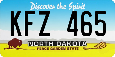 ND license plate KFZ465