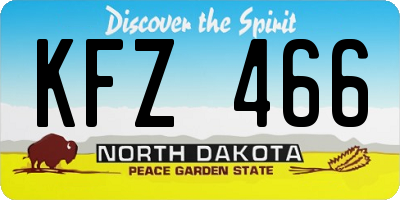 ND license plate KFZ466