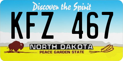 ND license plate KFZ467