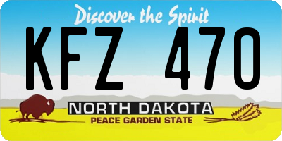 ND license plate KFZ470