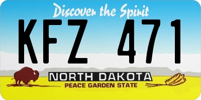 ND license plate KFZ471
