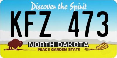 ND license plate KFZ473