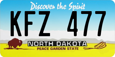 ND license plate KFZ477