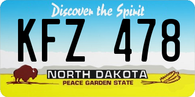 ND license plate KFZ478