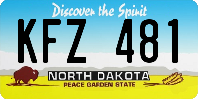 ND license plate KFZ481