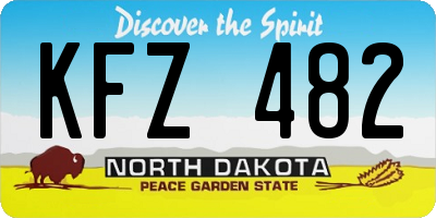 ND license plate KFZ482