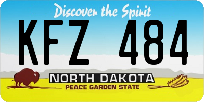 ND license plate KFZ484