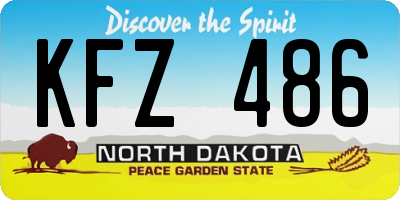 ND license plate KFZ486