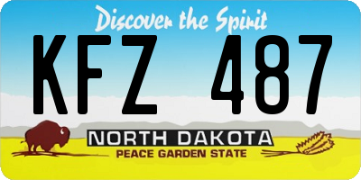 ND license plate KFZ487