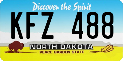 ND license plate KFZ488