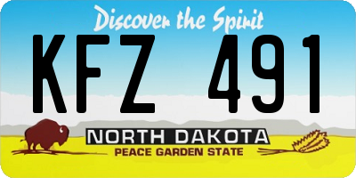ND license plate KFZ491