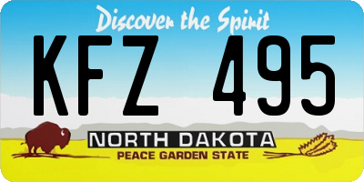 ND license plate KFZ495