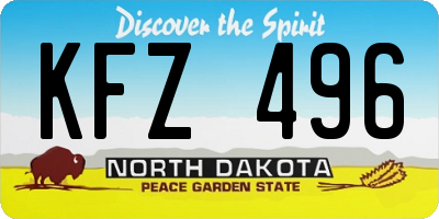 ND license plate KFZ496
