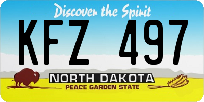 ND license plate KFZ497