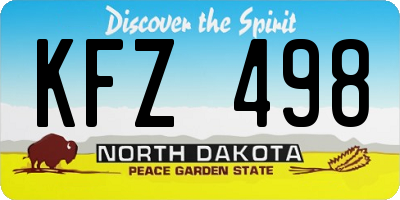 ND license plate KFZ498