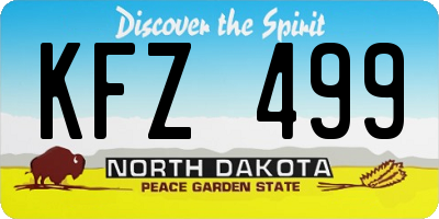 ND license plate KFZ499