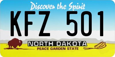 ND license plate KFZ501