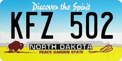 ND license plate KFZ502
