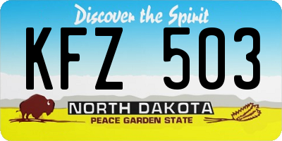 ND license plate KFZ503