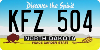 ND license plate KFZ504
