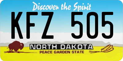 ND license plate KFZ505