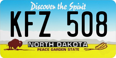 ND license plate KFZ508