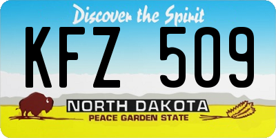 ND license plate KFZ509