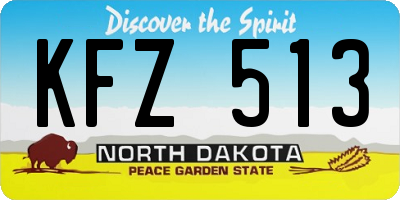 ND license plate KFZ513