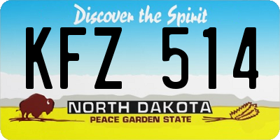 ND license plate KFZ514