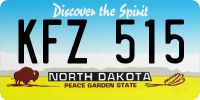 ND license plate KFZ515